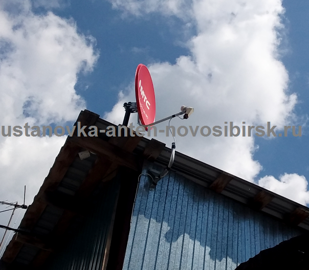 МТС ТВ в гаражном кооперативе Антенна МТС установлена на коньковый кронштейн в гаражном кооперативе Ельцовка , город Новосибирск.